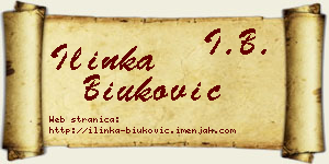 Ilinka Biuković vizit kartica